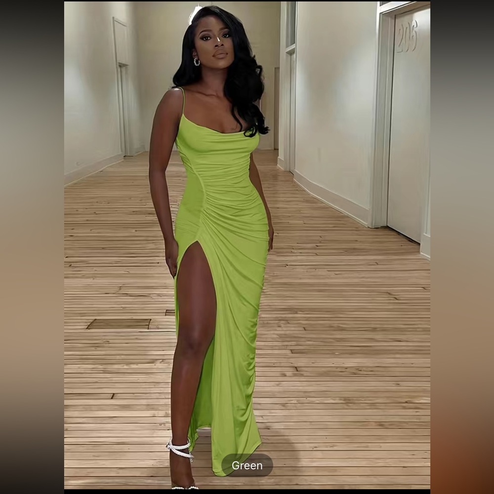 Lime green dress